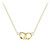 14K Gold Plated Sterling Silver Interlocking Circles Necklace