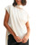 Satin Scarf Neck Cap Sleeve Blouse