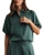 Satin Collared Hidden Placket Button Down Blouse