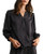Satin Notch Neck Button Blouse