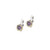 Beijos CZ Bezel Set Earrings - 6mm - Amethyst