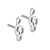 Sterling Silver Clef Note Stud Earring