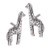 Sterling Silver Giraffe Stud Earring