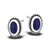Sterling Silver Stud Earring With Synthetic Lapis
