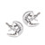 Sterling Silver Moon and Star Stud Earring
