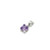 Amethyst Princess Cut Birthstone Pendant