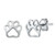Open Paw Print Stud Earrings