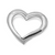 Open Floating Heart Sterling Silver Pendant