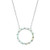 Open Circle Wreath Necklace - White Opal