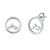 Open Cutout Mountain Stud Earrings