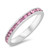 October Birthstone Band - Pink Swarovski Crystals