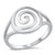 Open Spiral Swirl Ring