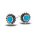 Bali Granulation Stud Earring With Synthetic Turquoise Bali Granulation Stud Earring With Synthetic Turquoise