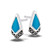Filigree Stud Earring With Synthetic Turquoise  Filigree Stud Earring With Synthetic Turquoise