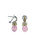 Briolette Drop Post With Clip Earrings - Pink