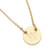 Stamped Initial Disk Necklace