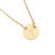 Stamped Initial Disk Necklace