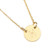 Stamped Initial Disk Necklace