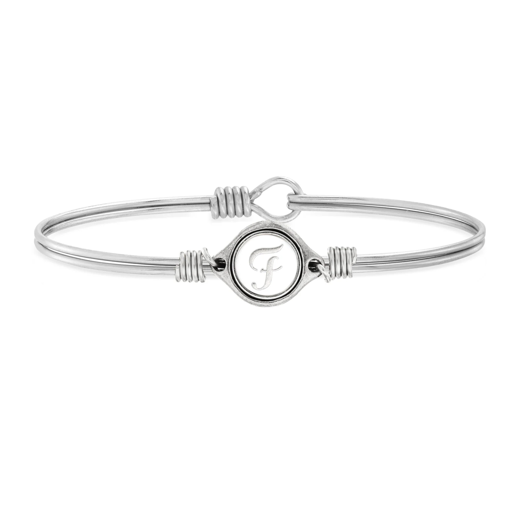 Initial Bracelet F / Silver