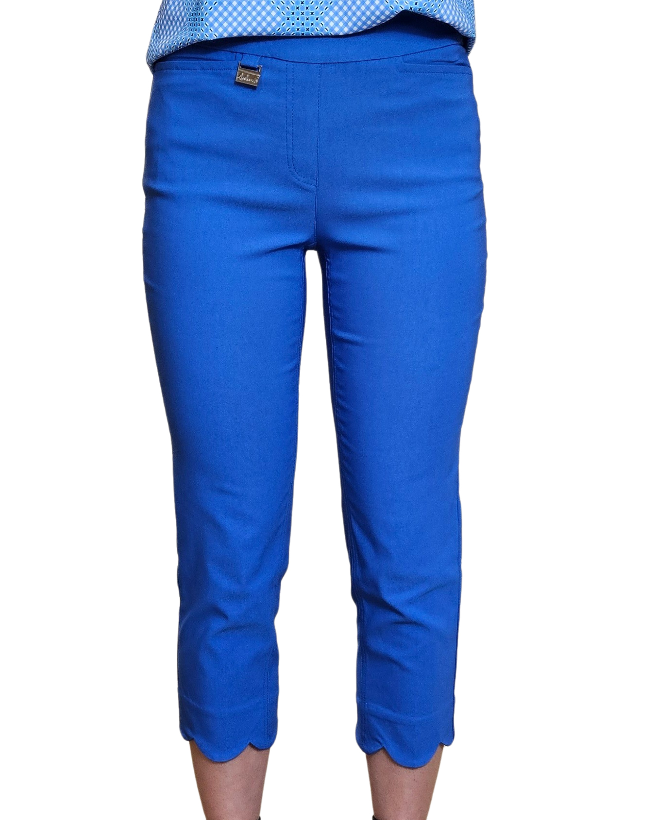 Lulu B Pull-On Scalloped Hem Capri Pants