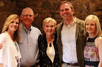 Penelope Searcy, center, pictured with her husband, Jim and their daughters, Missy Wheeler (President), Sarah Caldwell (Vice-president), and son, Jay Searcy.