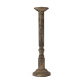 Large - Nayati Rustic Wood Pillar Candle Stick.