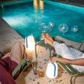 Maya Blue - Balad2 H38 cm lamps by the pool.