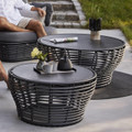 Cane-line Basket Coffee Table in Graphite.