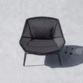 Cane-line Breeze Black lounge chair with Black cushion.