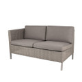 Cane-line Connect dining lounge 2-seater sofa in Taupe.