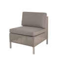 Cane-line Connect Dining Lounge single module with Taupe cushions.