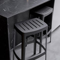 Cane-line Cut high bar stools in Black.