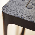 Cane-line Cut stackable stools in Black close-up detail.