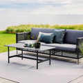 Cane-line Twist coffee table - rectangular - Lava Grey.