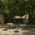 Lapilli Grey, Rosemary, & Anthracite Cocotte stools with Bistro table by Fermob.