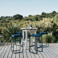 Deep Blue - Bellevie Bar Stools by Fermob.