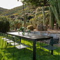 Anthracite - Surprising chairs with Ribambelle table by Fermob.