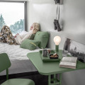 Cactus - Petale table with Aplo lamp and Studie chair.