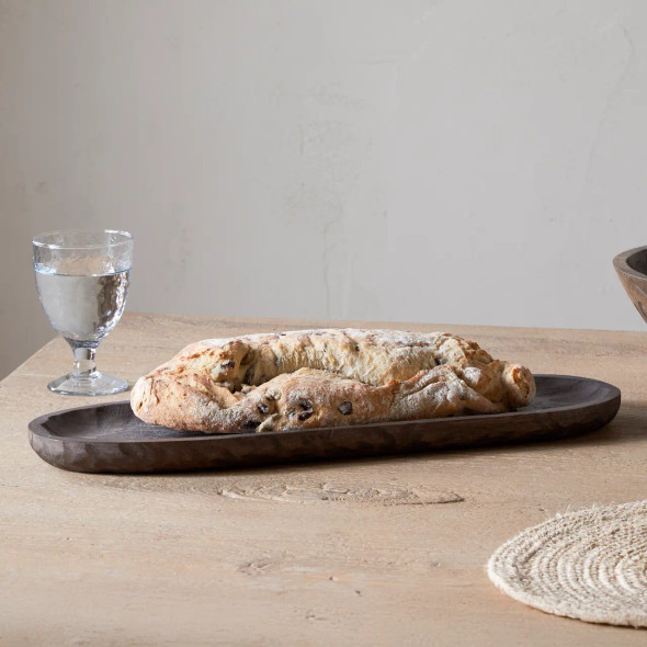 Nyati Serving Platter with bread.