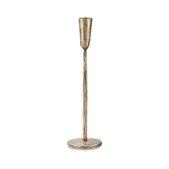 Large - Mbata brass candlestick by Nkuku.