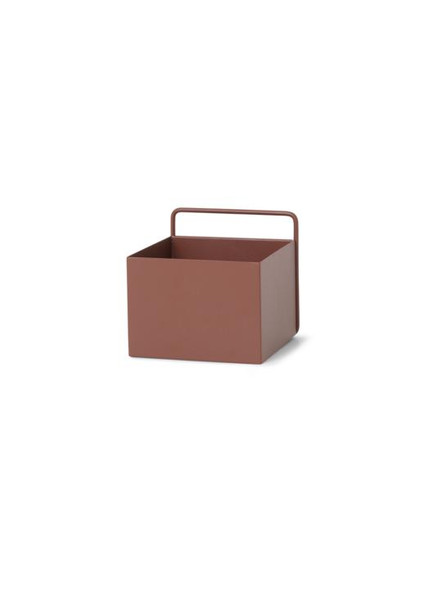 Ferm Living Wall Box - Square - Red Brown colour.