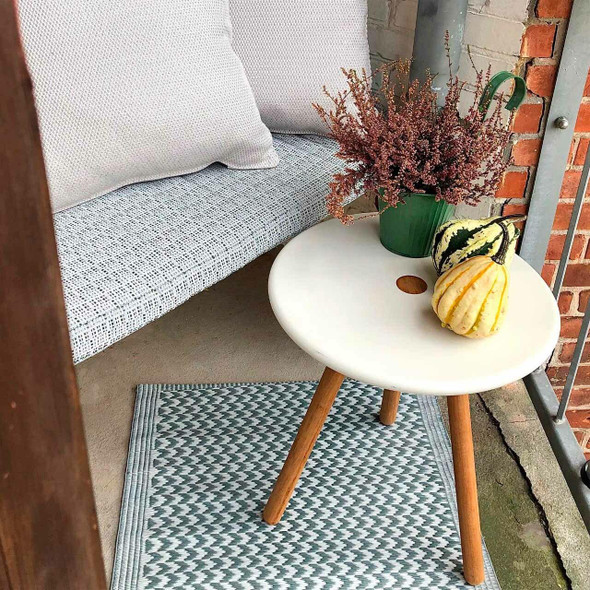 Cane-line Area stool side table in white.