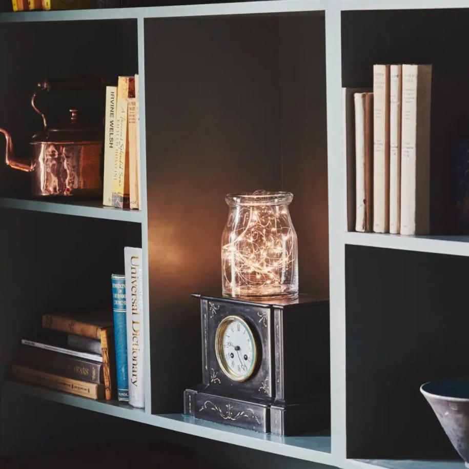 Galaxy - Silver, battery LED lights by Lightstyle London.