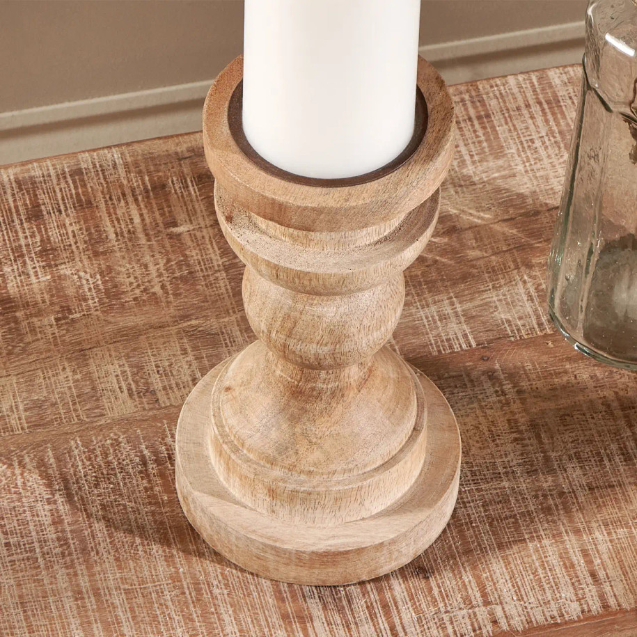 Close-up of the detailing on the Kibibi Candle Stick.