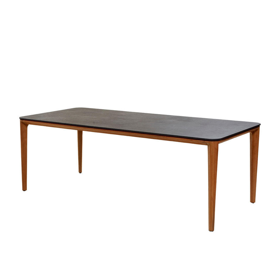 Cane-line Aspect dining table 210cm x 100cm Fossil Black ceramic top