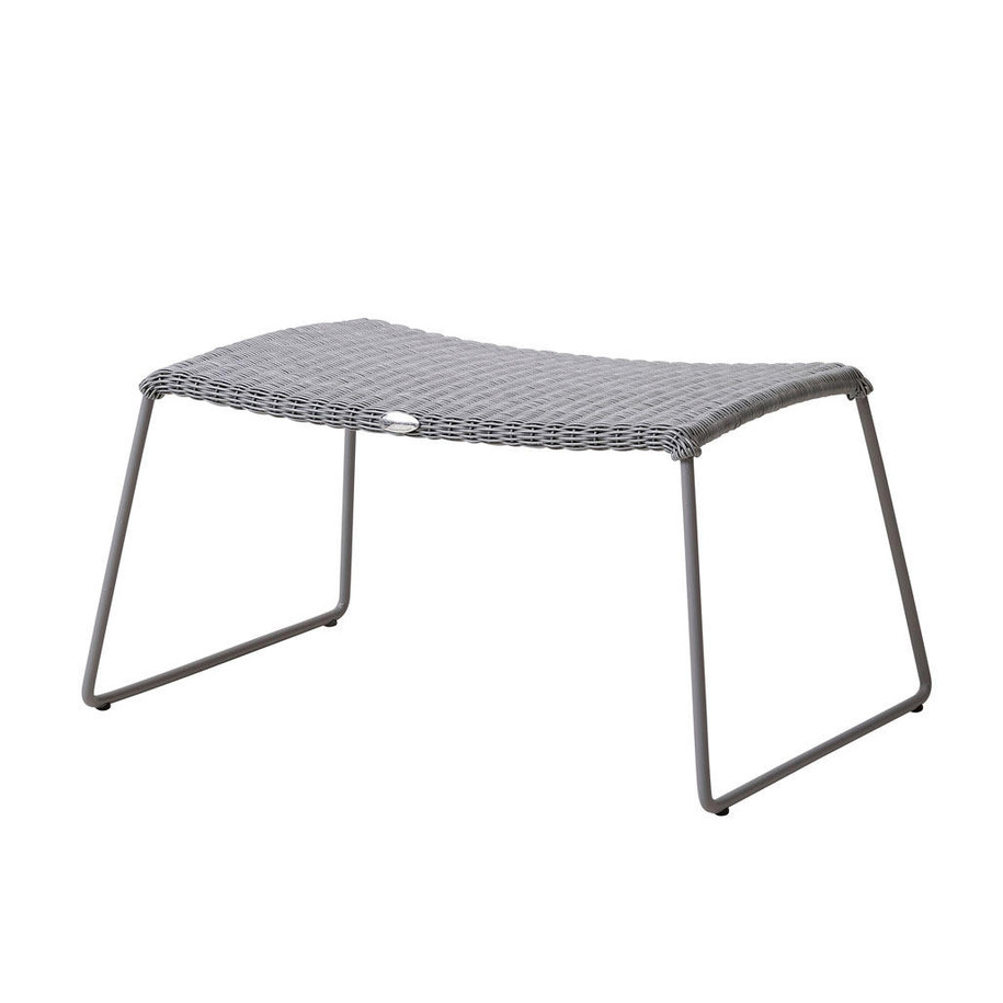 Cane-line Breeze footstool in Light Grey.