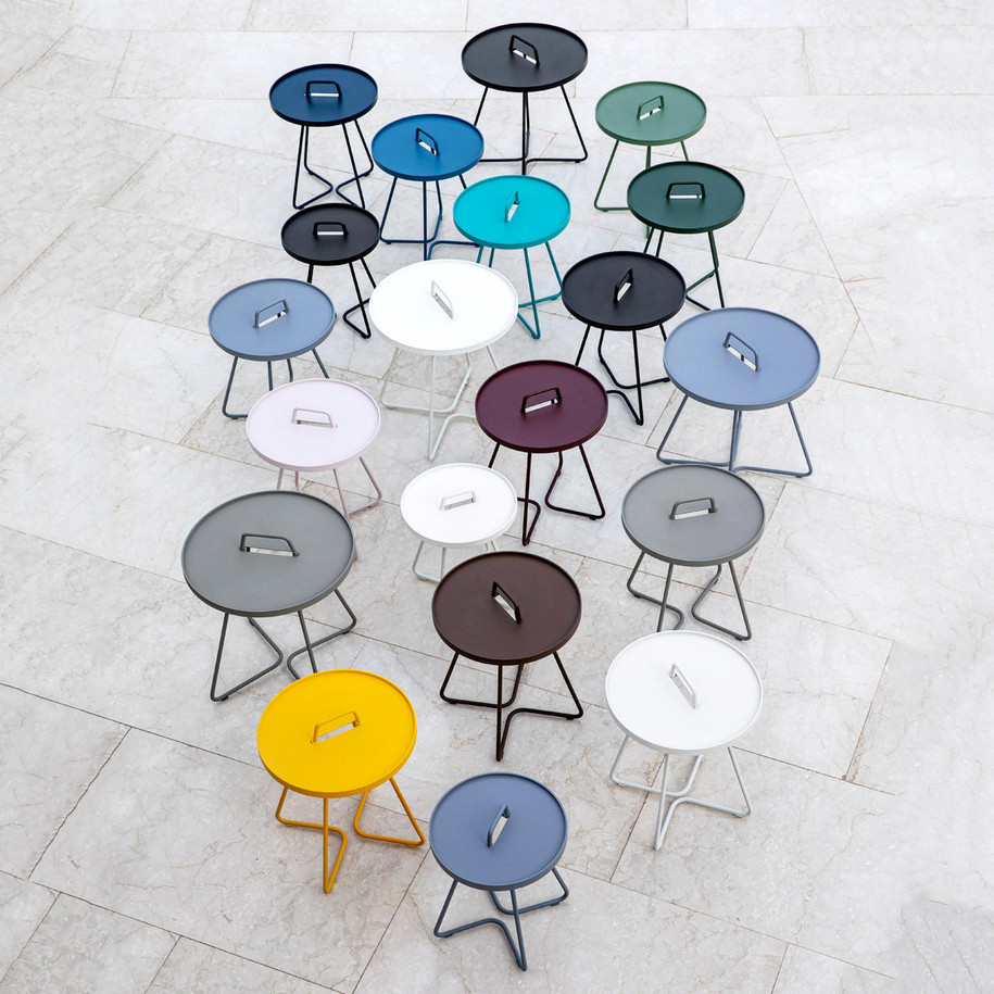 Cane-line On-the-move side tables in many colours.