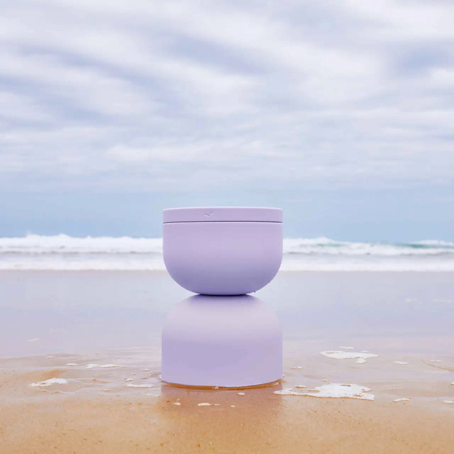 Marshmallow - Piapolo Stool at the beach by Fermob.