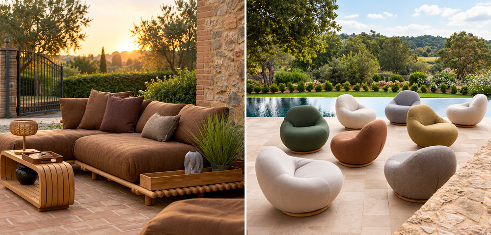 Comfortable outdoor lounge furniture