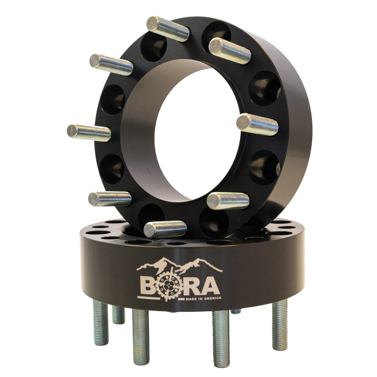 8 Lug Aluminum Bora Wheel Spacers.  Best Tractor Wheel Spacers Made in America.